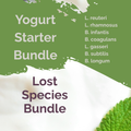 L. reuteri + L. rhamnosus + B. infantis + B. coagulans + L. gasseri + B. subtilis + B. longum | Lost Species Bundle | Yogurt Starter Bundle | Pack of 4 Sets